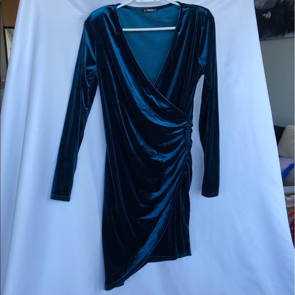 SHEIN Dresses & Skirts - 2 for $25 - Blue velvet mini dress